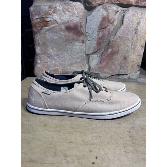 L. L. Bean Canvas Low Flat Beige Lace Up Casual Sneakers Women’s Size 10 Wide - Picture 1 of 11